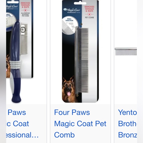 Petsmart Dog Doggy Bundle Muzzle Silver Chain Brushes Comb Bows